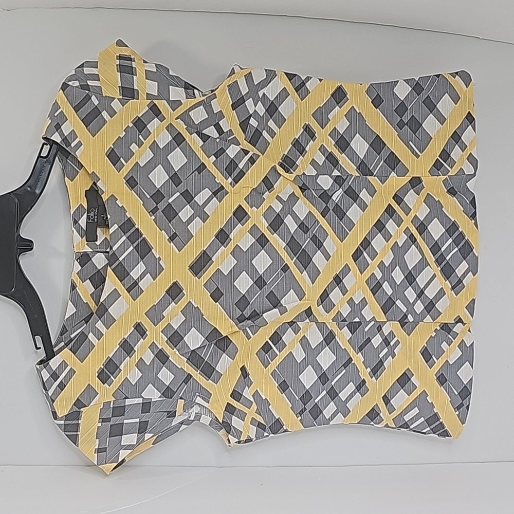 Folio New York women Top, Size 8, Color Yellow, gray and white